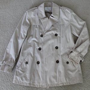 Beige Nylon Pea Coat